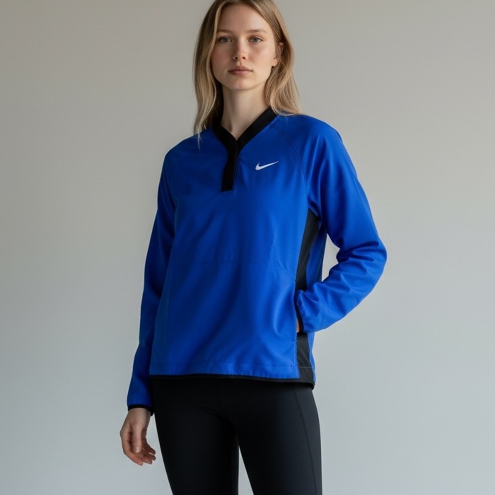 Nike Stock Long Sleeve Softball Windshirt Women's Royal Blue Medium